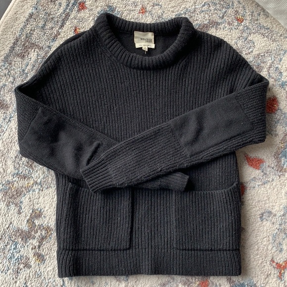 💜 Aritzia black knit long sleeve sweater - Picture 1 of 6